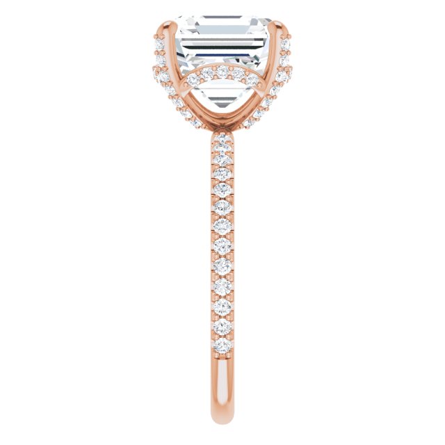 rose gold asscher