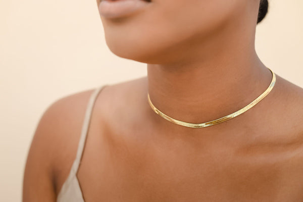 Gold Herringbone Chain – Lola Ade