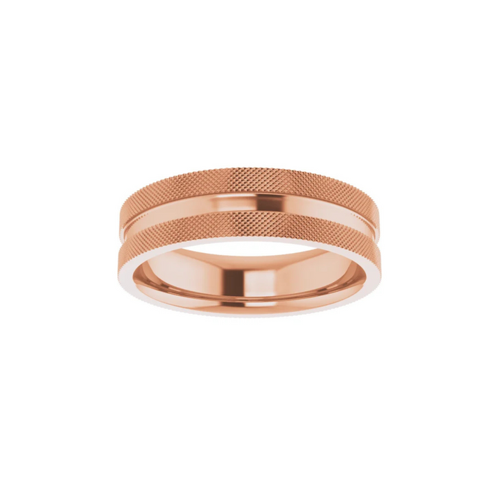 Knurled Edge Flat Band 6mm