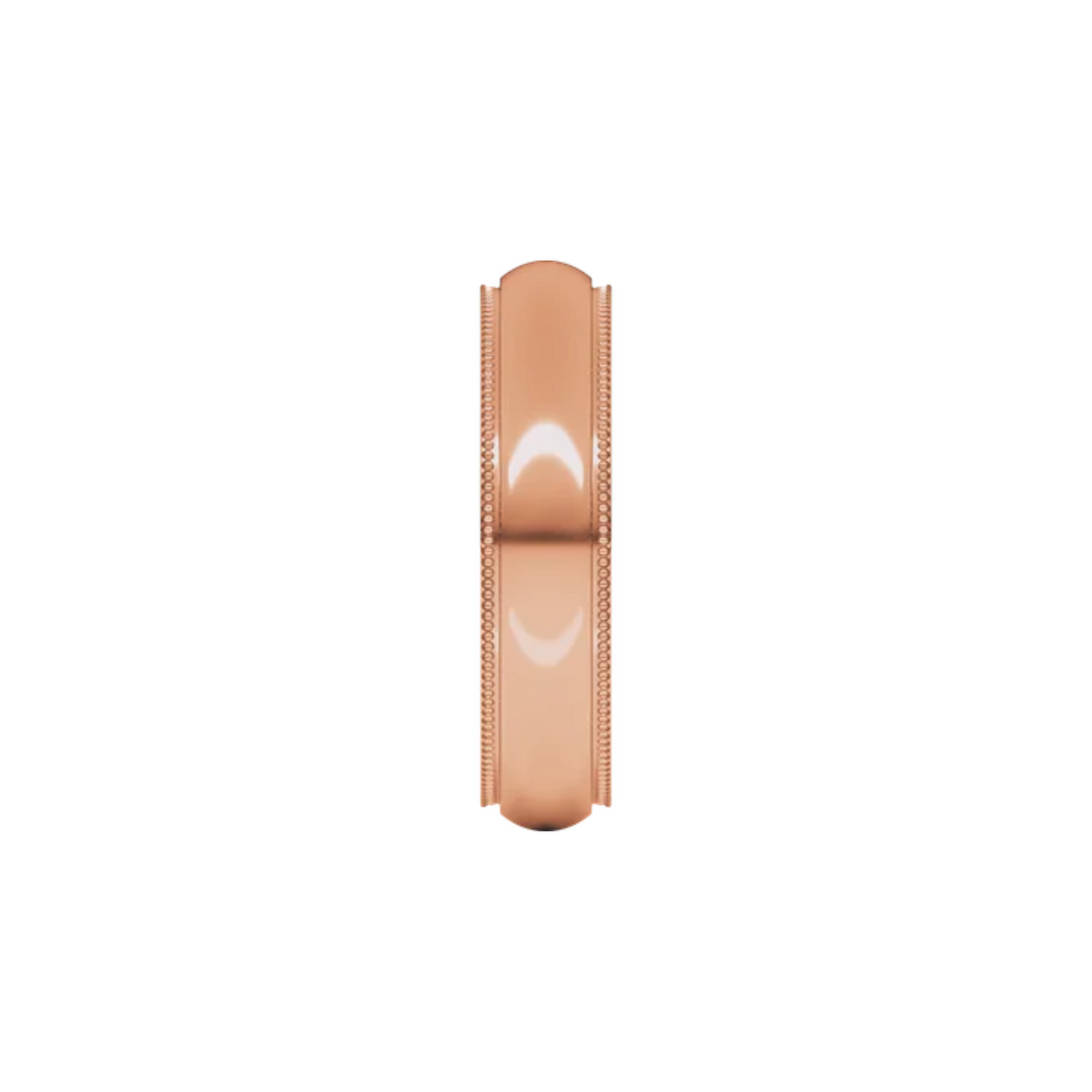Milgrain Edge Wedding Band 5mm