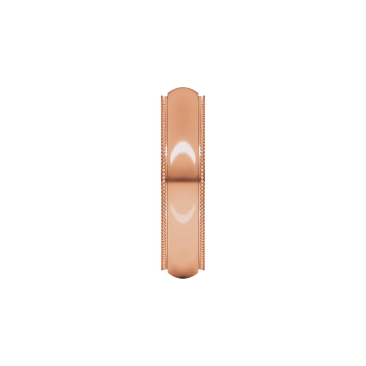 Milgrain Edge Wedding Band 5mm