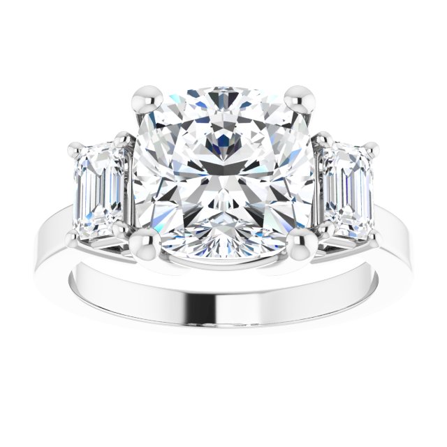 Qalb With 1.0 Carat Cushion Shape Natural Diamond