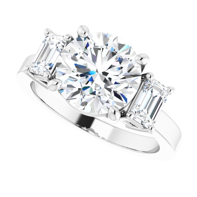 Qalb With 4.01 Carat Round Shape Natural Diamond