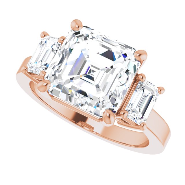 rose gold asscher