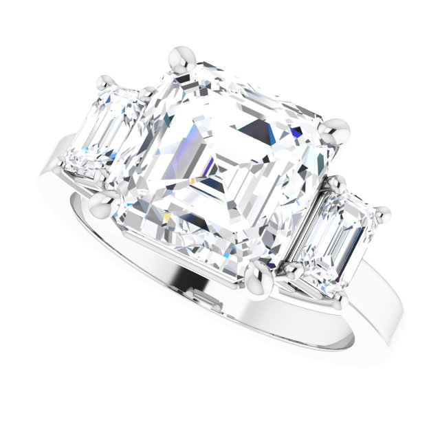 white gold asscher