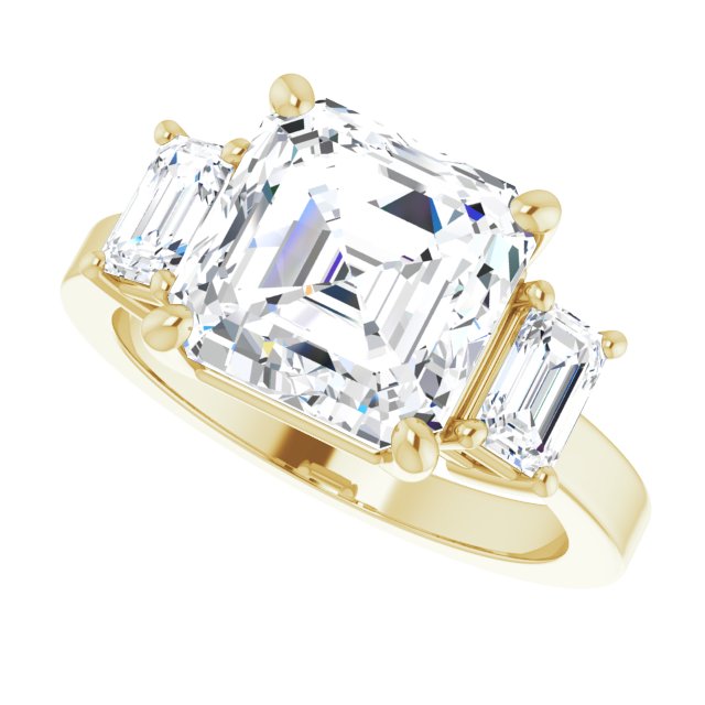 yellow gold asscher