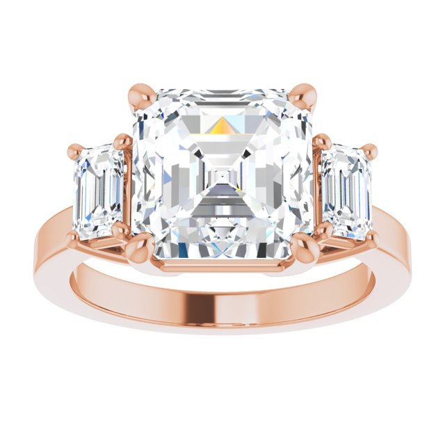 rose gold asscher