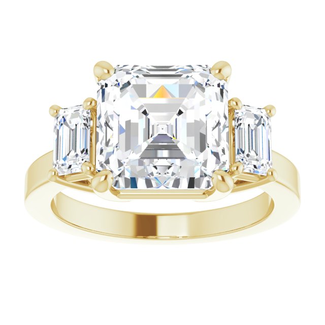 yellow gold asscher