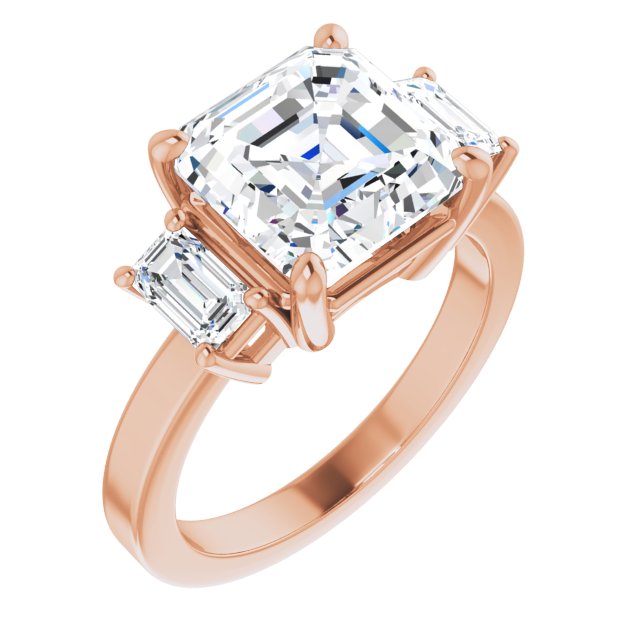 rose gold asscher