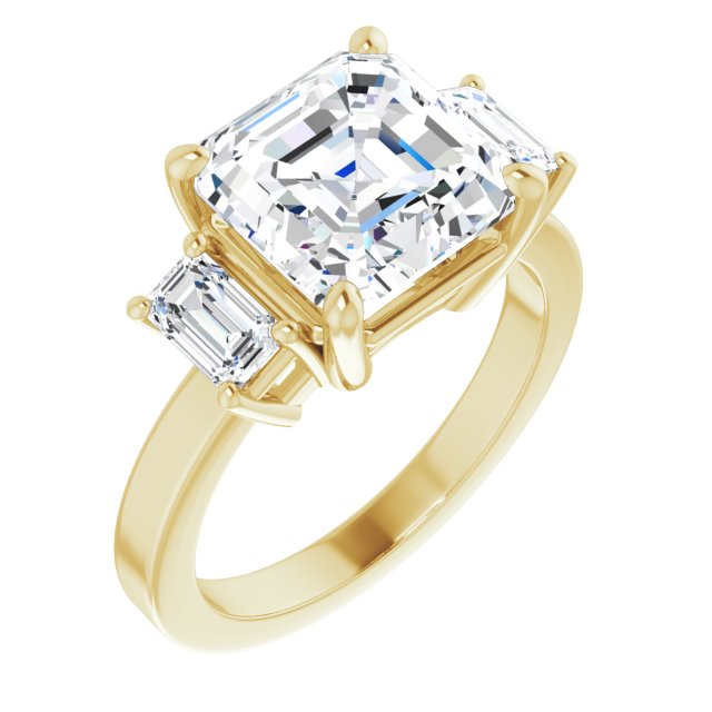 yellow gold asscher