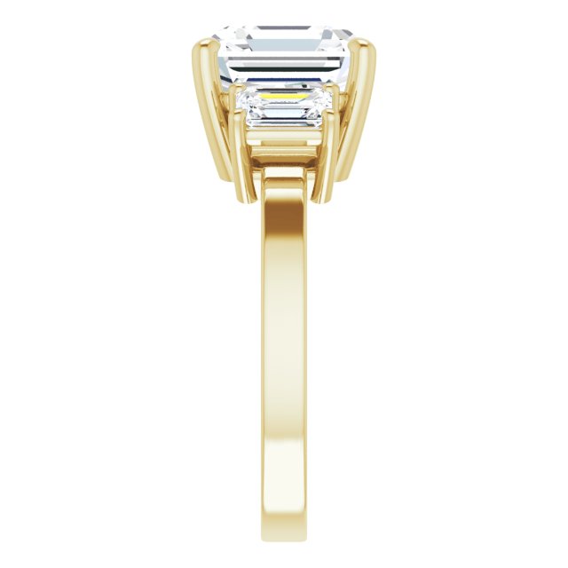 yellow gold asscher