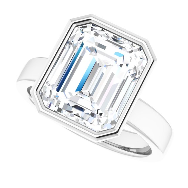 Xol With 1.3 Carat Emerald Shape Natural Diamond