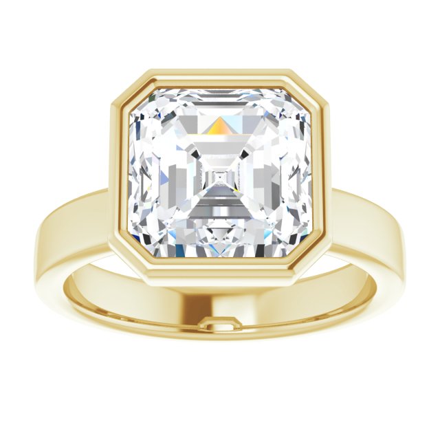 yellow gold asscher