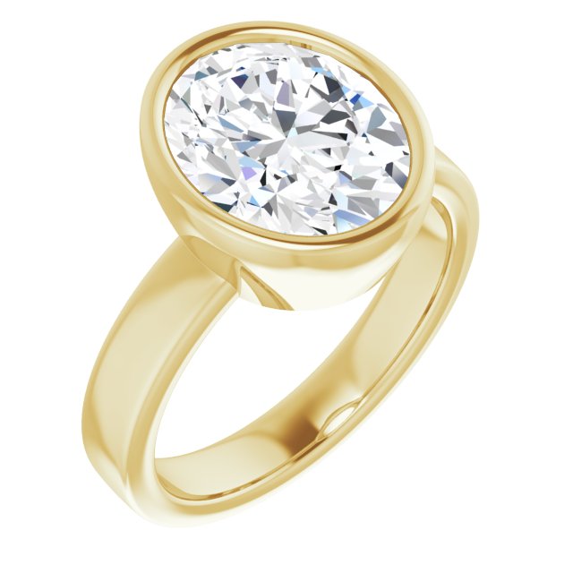 yellow gold oval