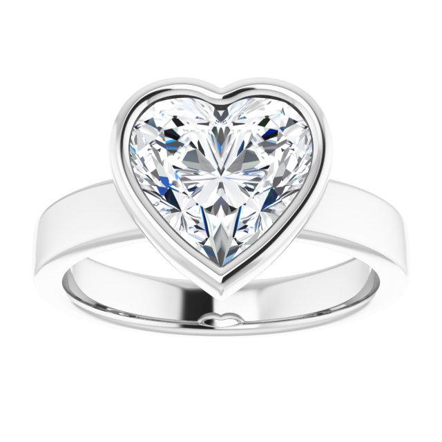 white gold heart