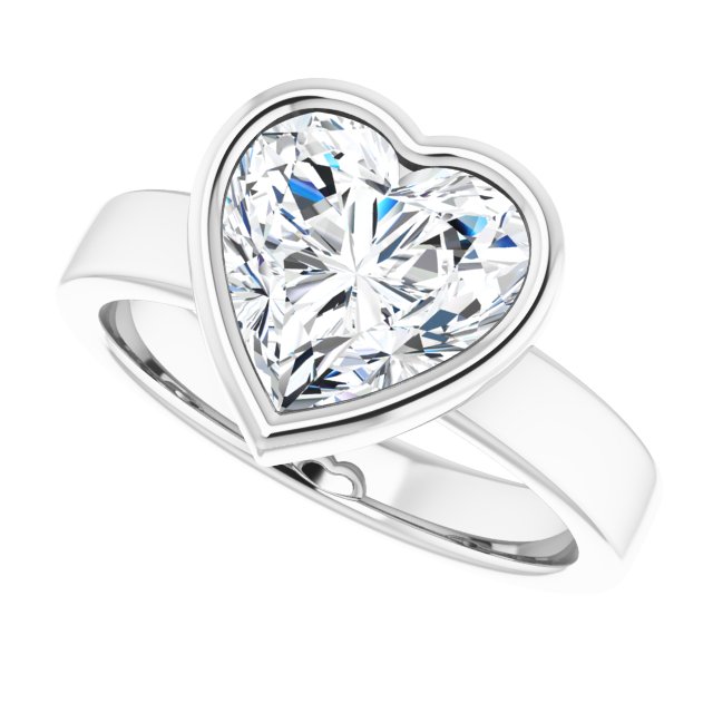 white gold heart