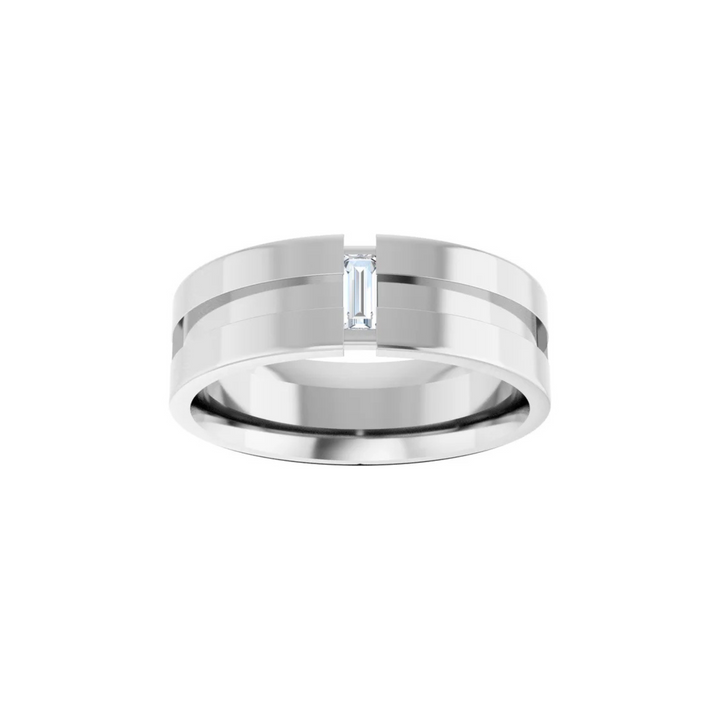 Baguette Diamond Band 7mm