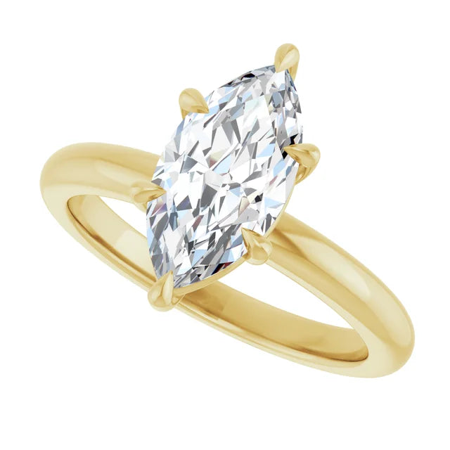 Libi With 1.0 Carat Marquise Shape Natural Diamond