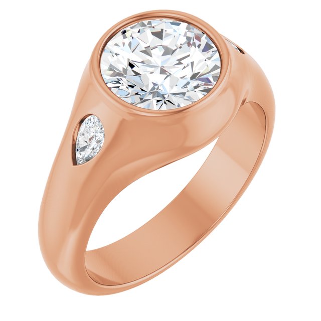 rose gold round