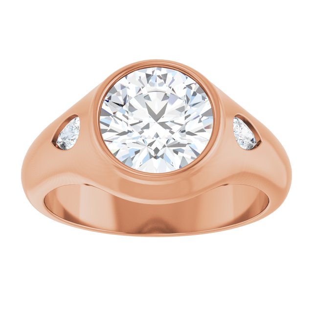 rose gold round