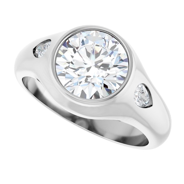 Mutema With 1.0 Carat Round Shape Natural Diamond