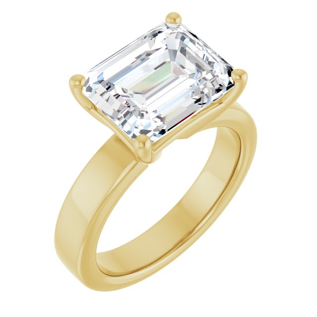 yellow gold emerald