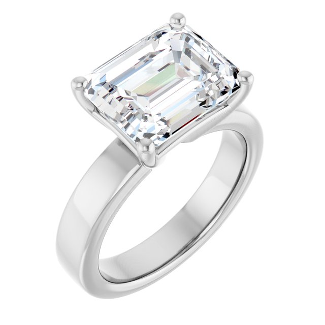 white gold emerald