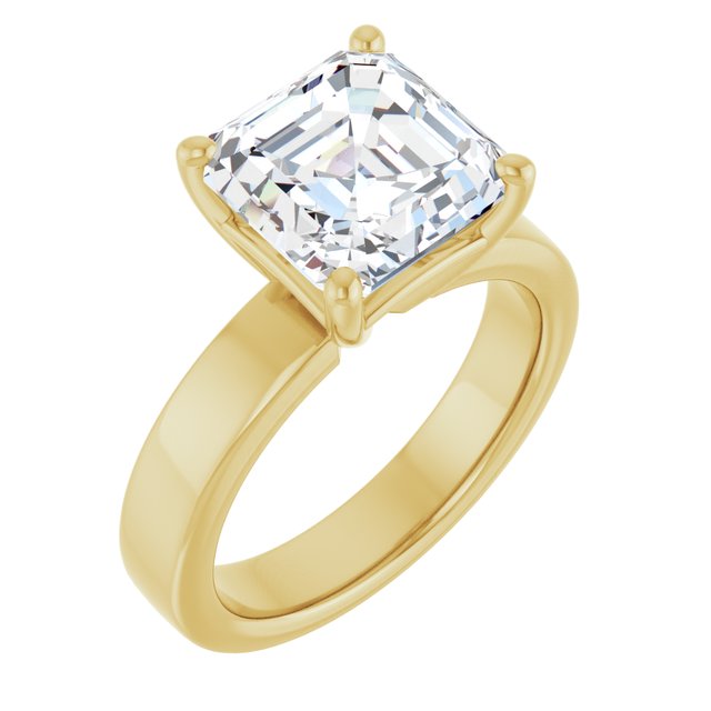 yellow gold asscher