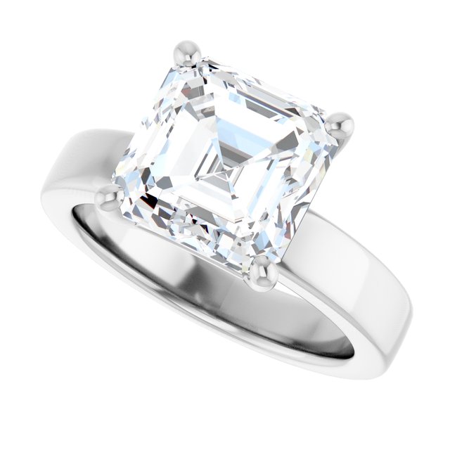 white gold asscher