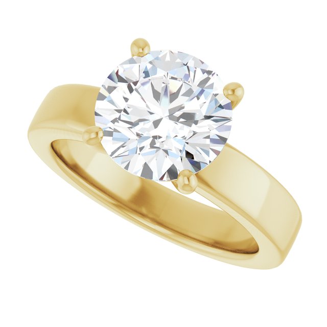 Obi With 3.04 Carat Round Shape Lab Diamond