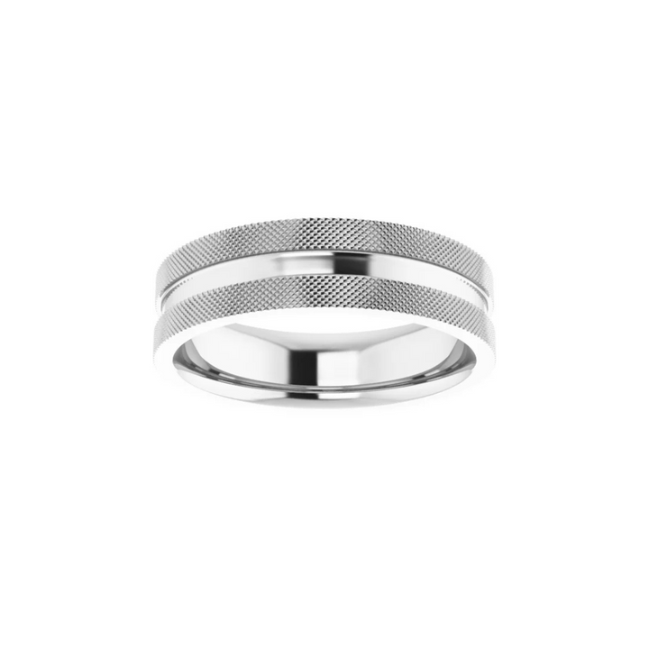 Knurled Edge Flat Band 6mm