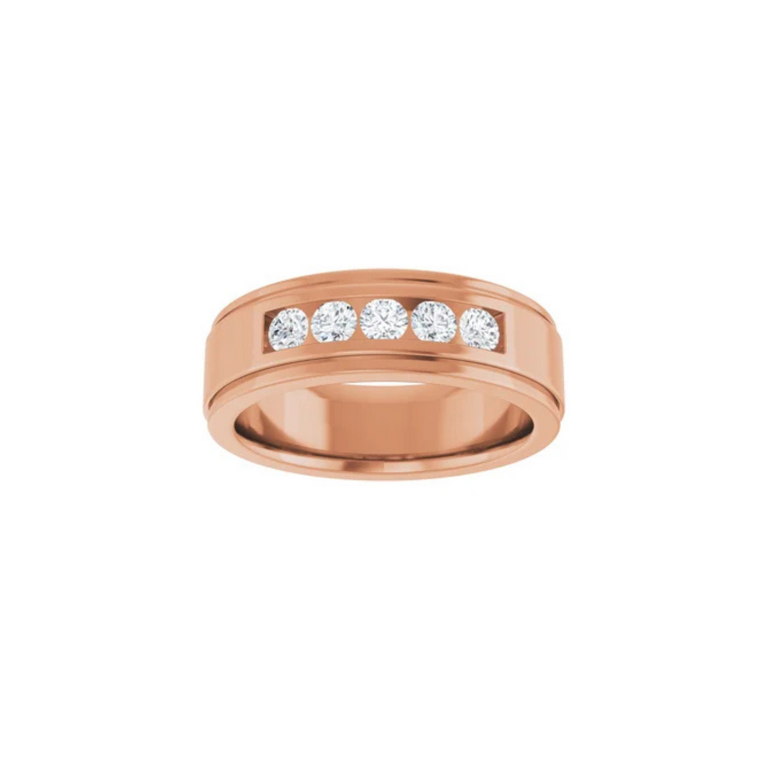5-Stone Channel Set Band 7mm