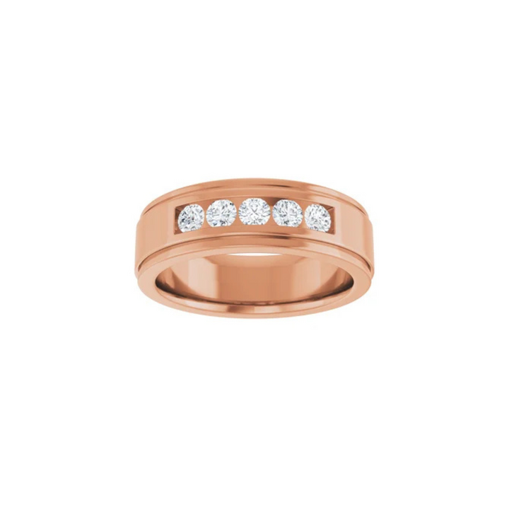 5-Stone Channel Set Band 7mm