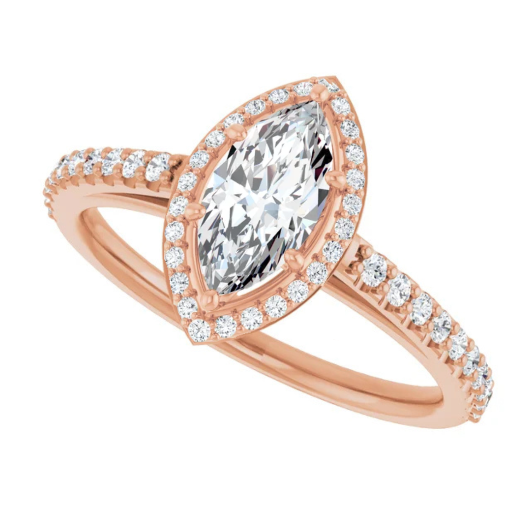 rose gold marquise