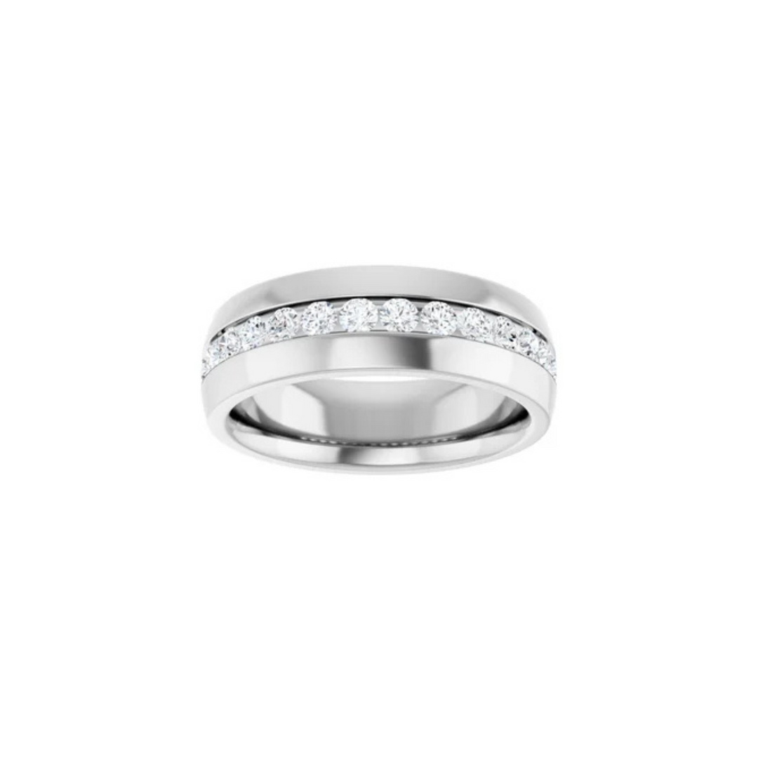 Classic Channel Set Diamond Band 7mm