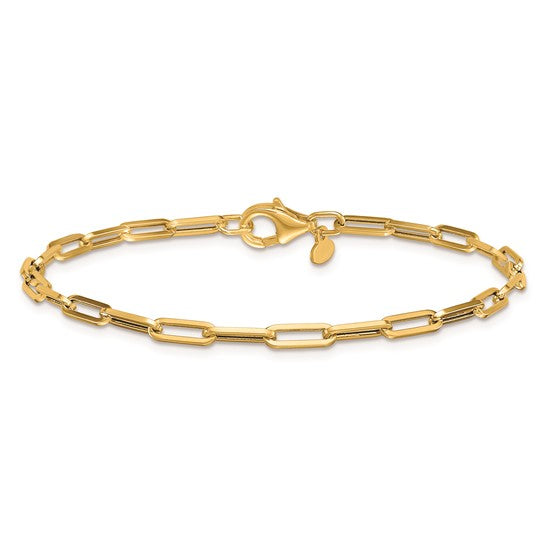 14K Paper Clip Bracelet