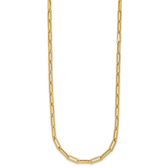 14K Paper Clip Necklace
