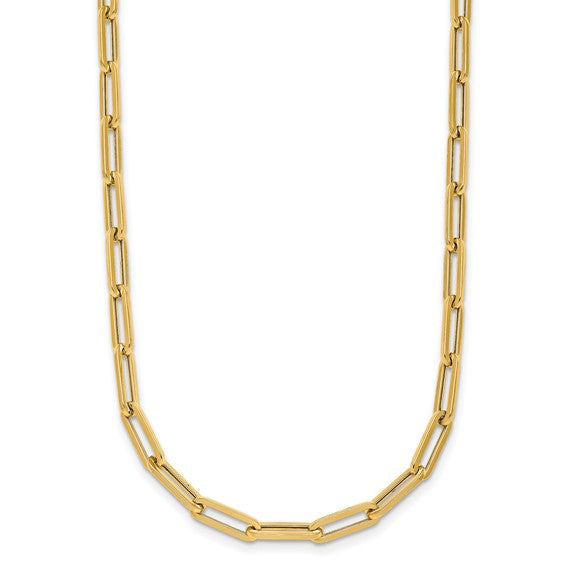 14K Paper Clip Necklace