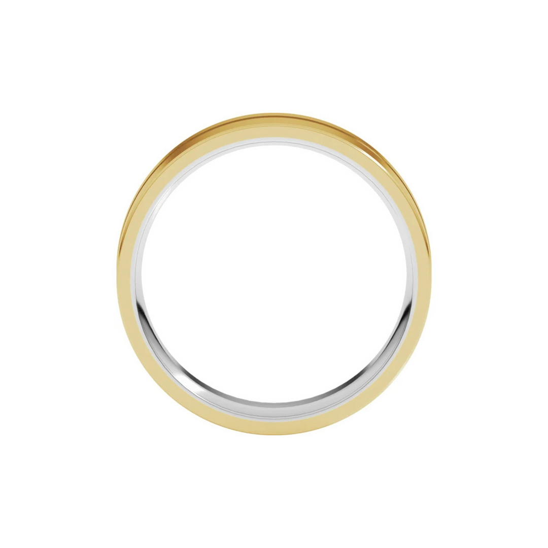 Two Tone Grooved Comfort Fit 6mm