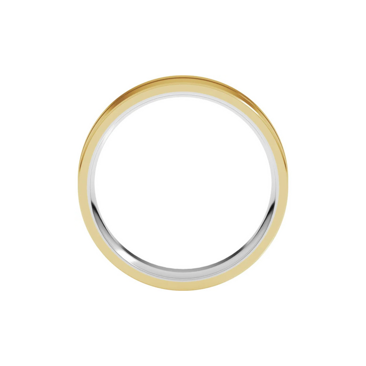 Two Tone Grooved Comfort Fit 6mm
