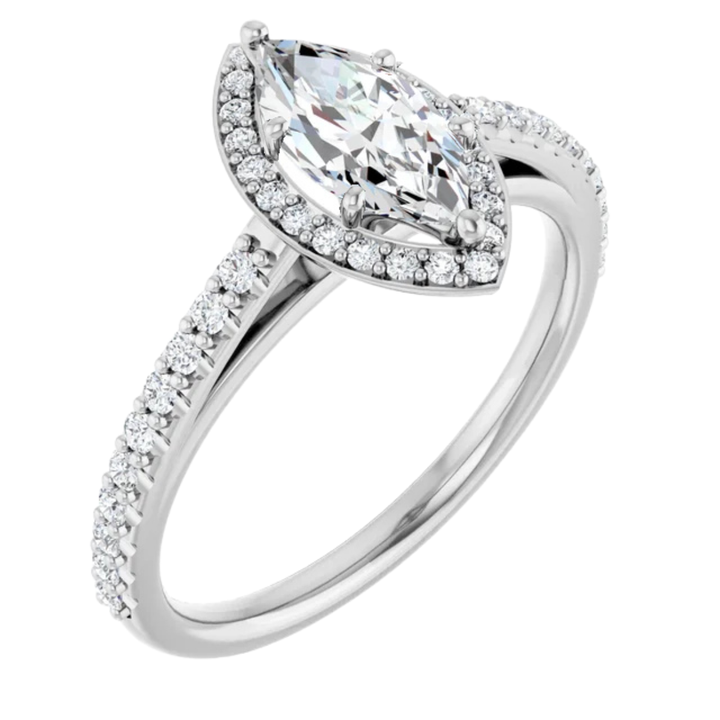 white gold marquise