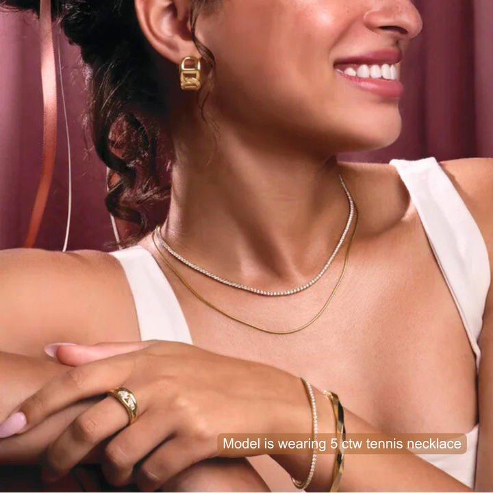 Classic Lab Grown Diamond Tennis Necklace