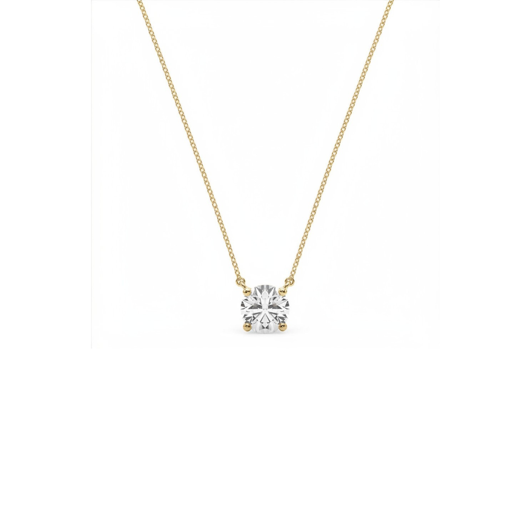Classic Diamond Solitaire Necklace