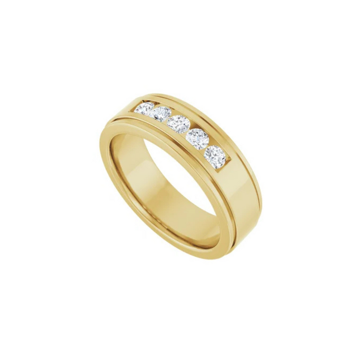 5-Stone Channel Set Band 7mm