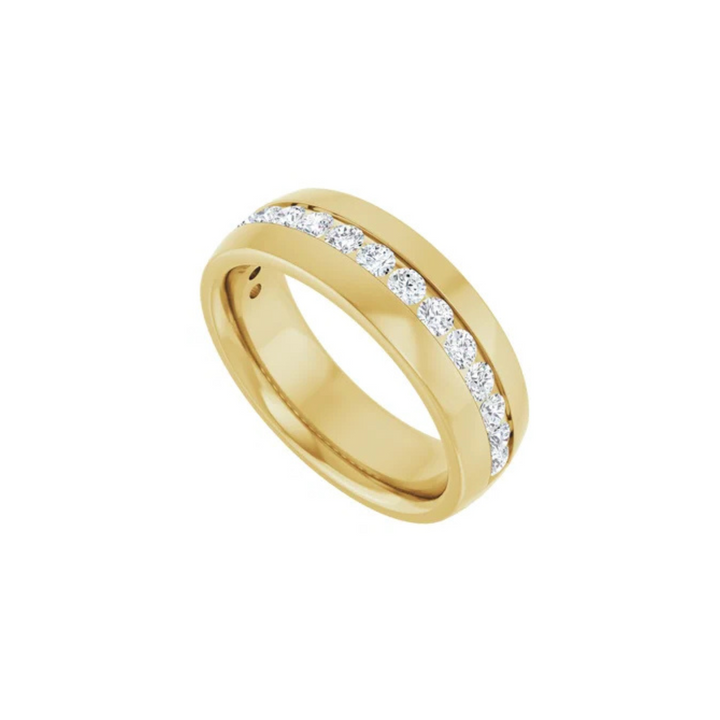 Classic Channel Set Diamond Band 7mm