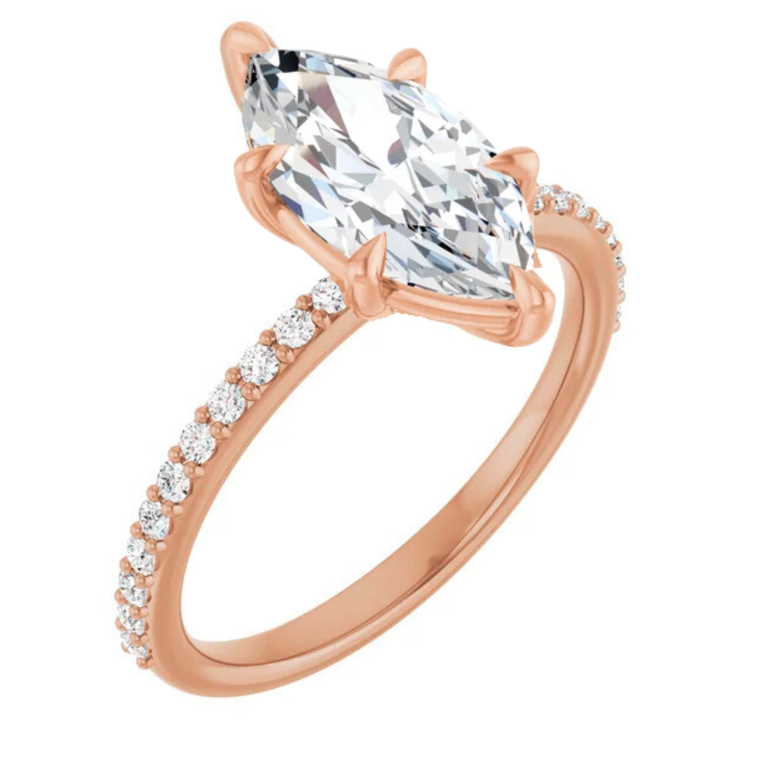 rose gold marquise