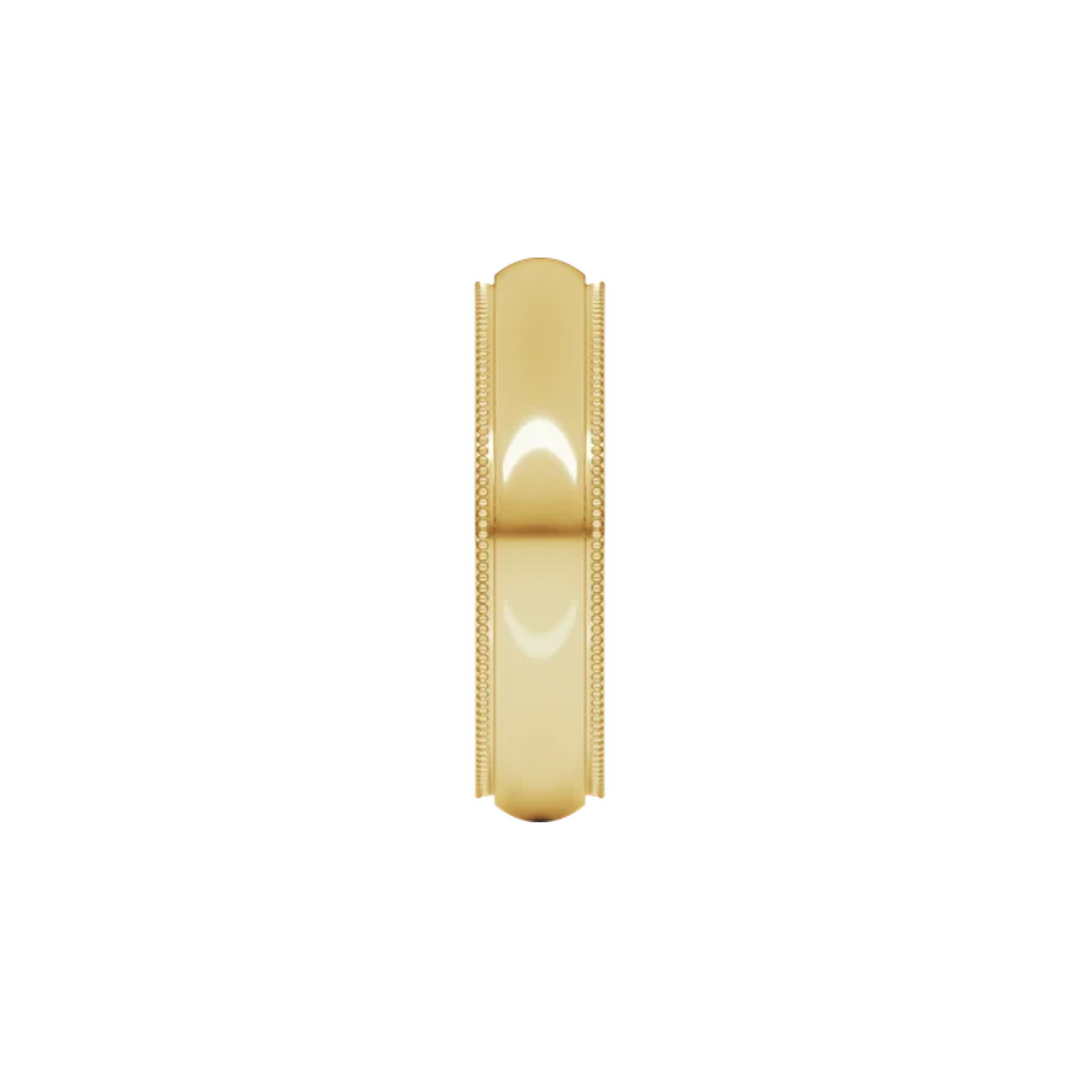 Milgrain Edge Wedding Band 5mm