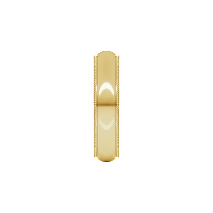 Milgrain Edge Wedding Band 5mm