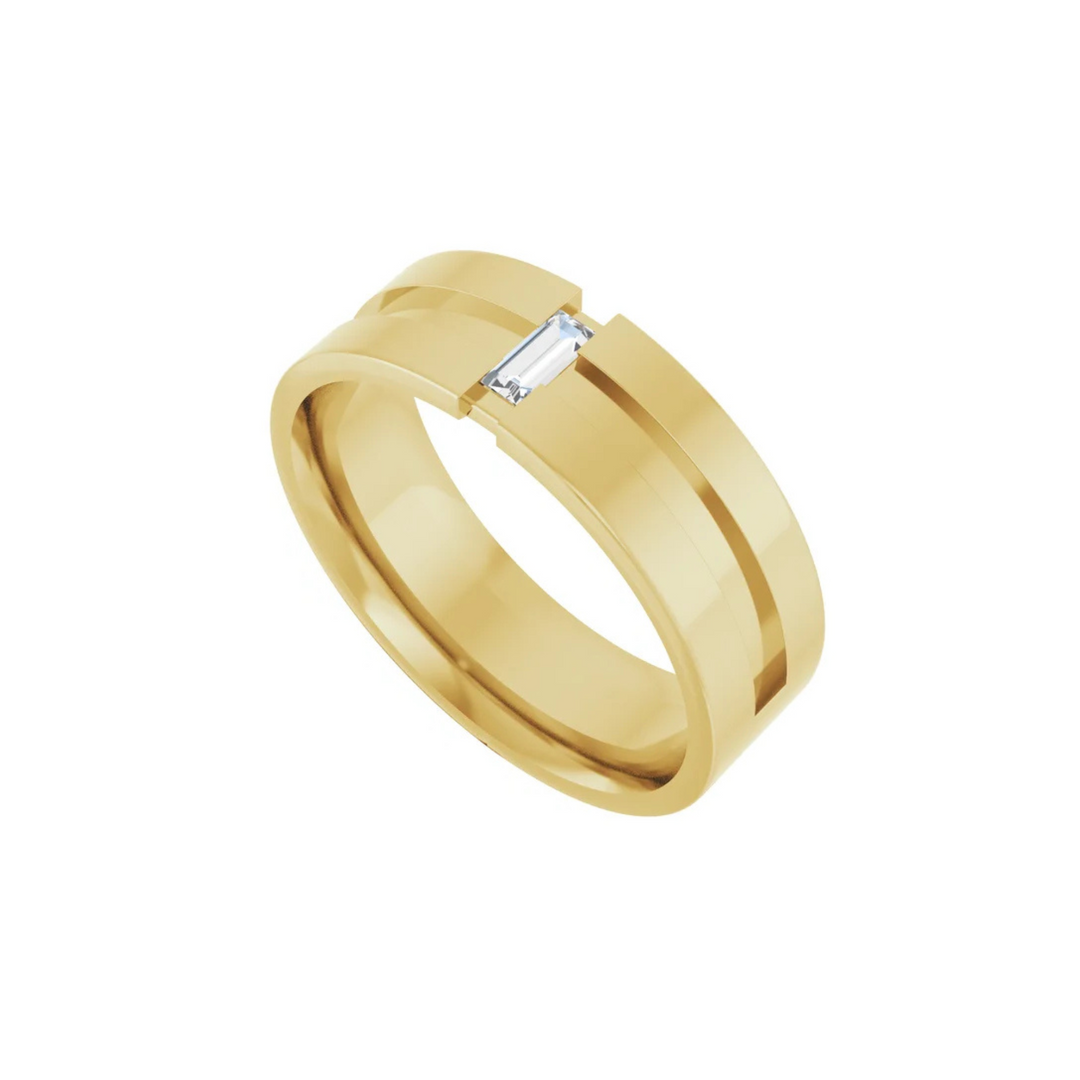 Baguette Diamond Band 7mm