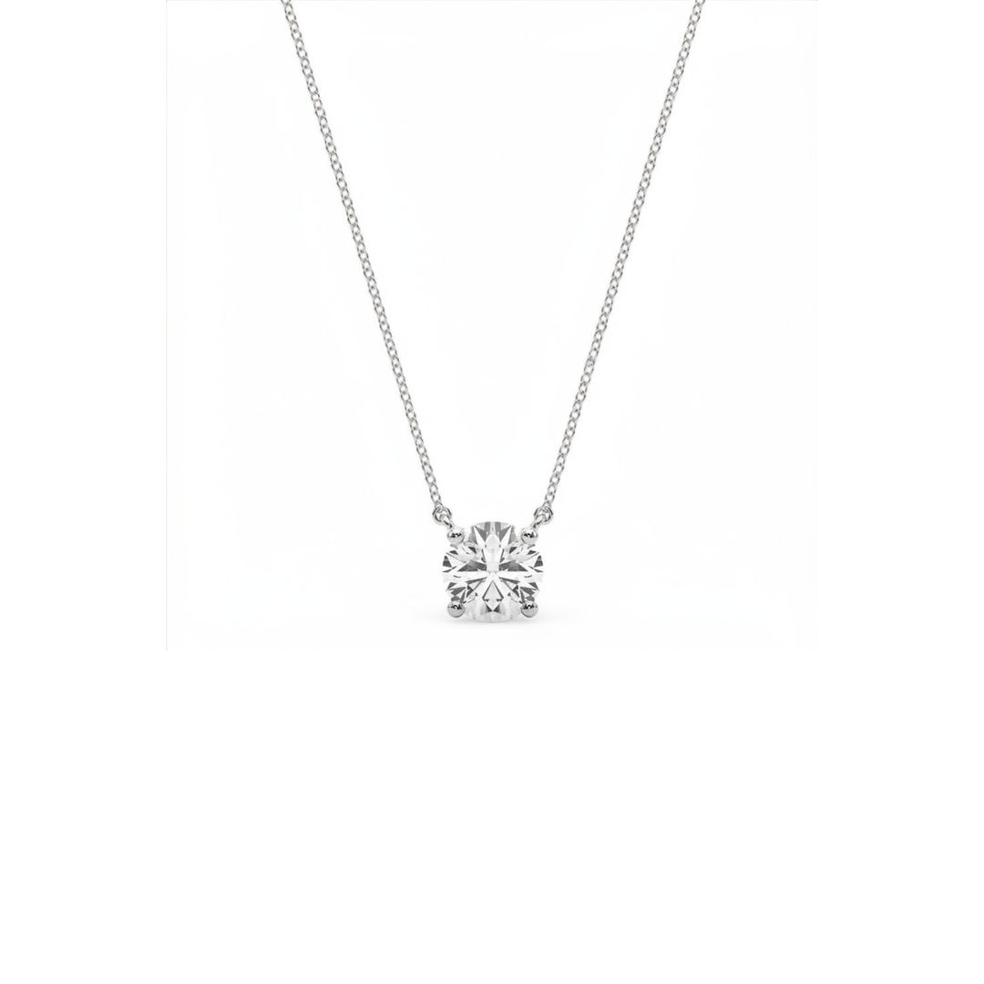 Classic Diamond Solitaire Necklace